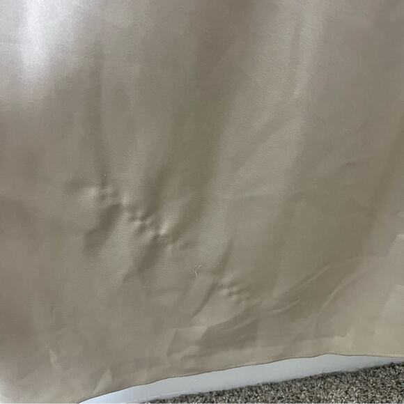 BHLDN Anthropologie Dylan One-Shoulder Satin Side Slit Gown Champagne Womens 8 - Picture 11 of 11